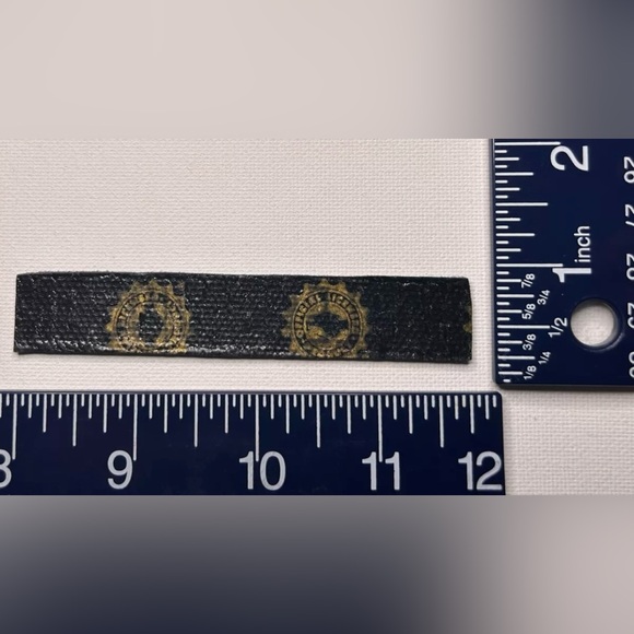 Authentic Vintage Harley-Davidson Black Back White Letter Emblem Patch Small - Picture 2 of 2